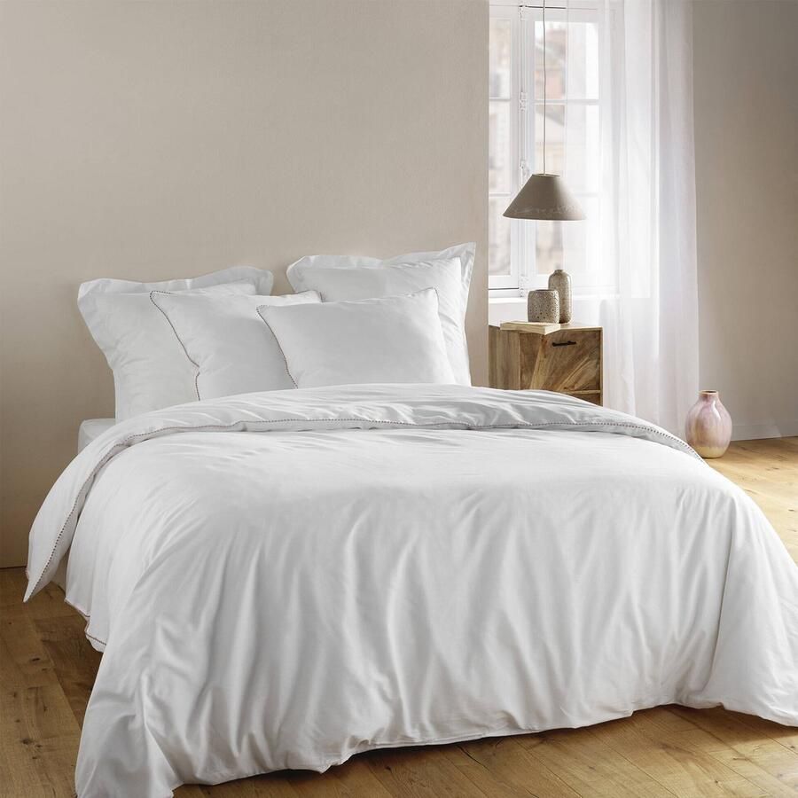 DOUCEUR D'INTERIEUR Complete bed linen with decorative edge NOEMIE 240 x 220 cm