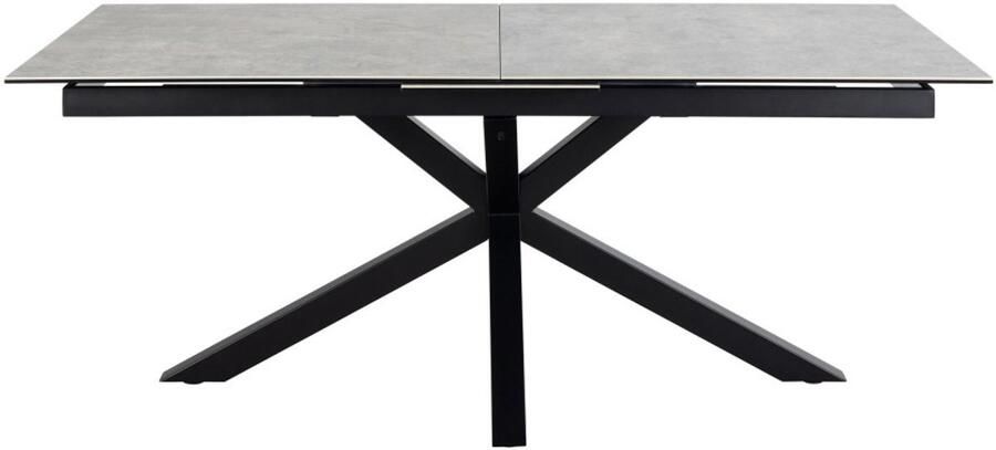 Drawer EUREMA Uitschuifbare eettafel voor 6 tot 12 personen van keramiek en metaal 200-240x100cm