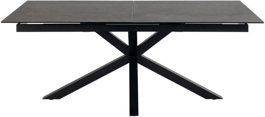 Drawer EUREMA Uitschuifbare eettafel voor 6 tot 12 personen van keramiek en metaal 200-240x100cm