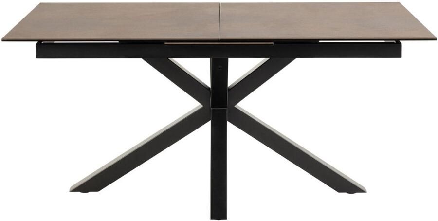 Drawer EUREMA Uitschuifbare eettafel voor 6 tot 8 personen van keramiek en metaal 168-210x90cm