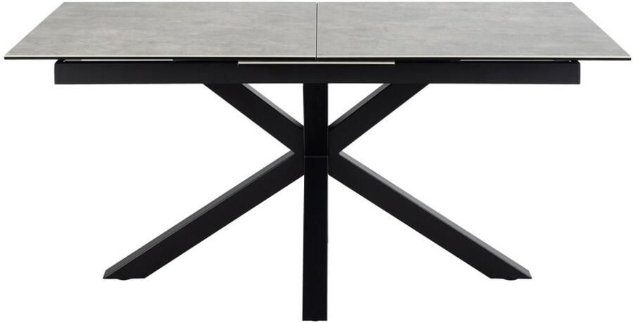 Drawer EUREMA Uitschuifbare eettafel voor 6 tot 8 personen van keramiek en metaal 168-210x90cm