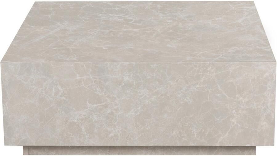 Drawer LIPANI Vierkante salontafel met marmerlook 90x90cm