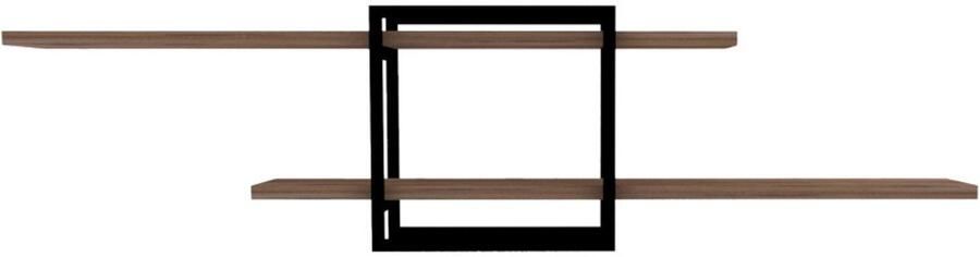 Drawer Moa Wandplank van hout en metaal L120cm