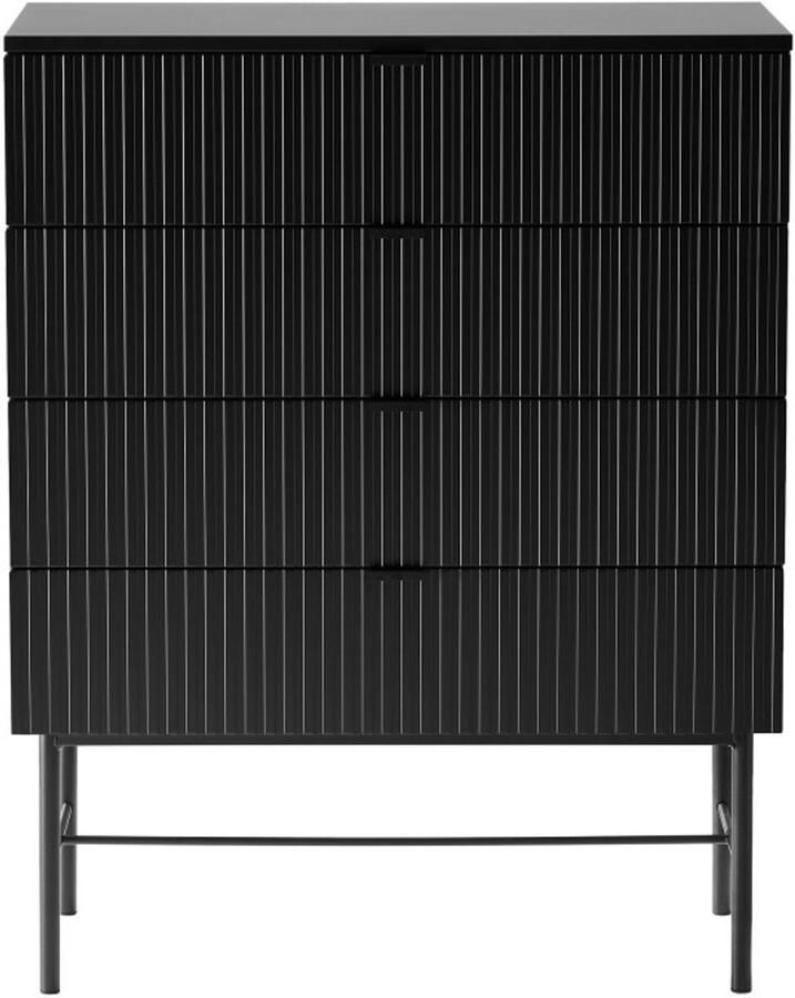 Drawer MOLLY Ladekast met 4 lades van hout en metaal L79cm