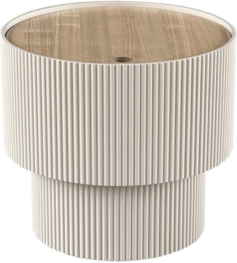 Drawer SAND I Bijzettafel met opbergruimte van hout ø38 5 cm