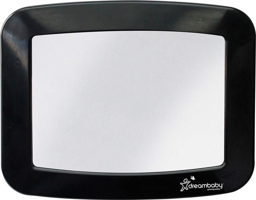 Dream baby Grote rechthoekige achteruitkijkspiegel DREAMBABY Verstelbaar voor achterbank 20 x 24 cm Zwart