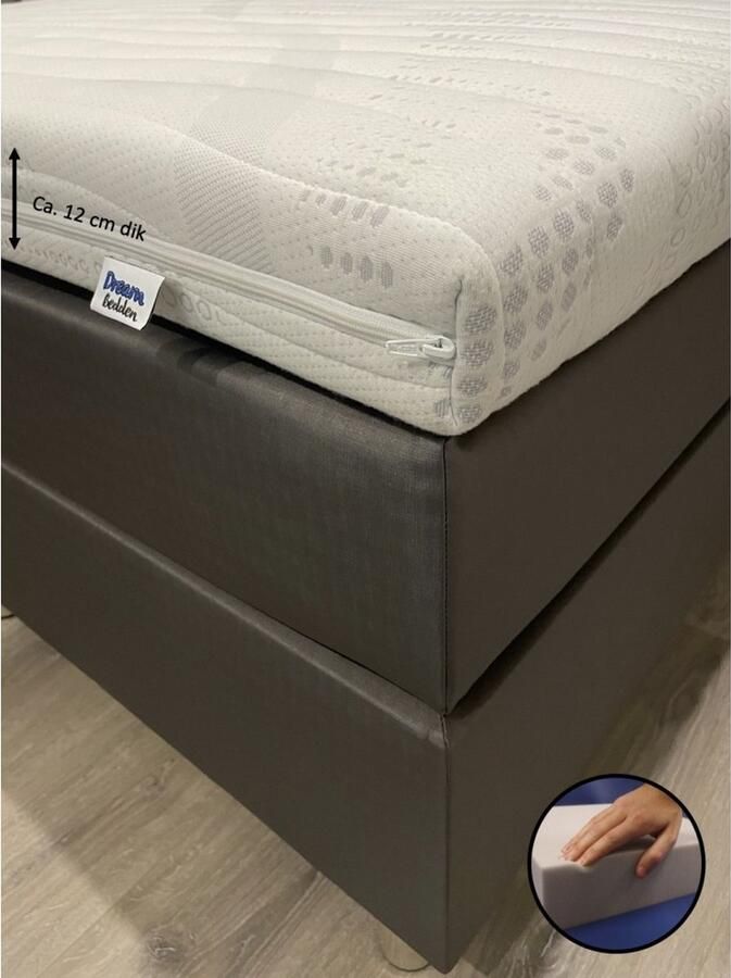 Dreambedden Topper Maximus 120x190 Hybride schuim Cooltouch 10 cm dik Medium stevig Topdekmatras