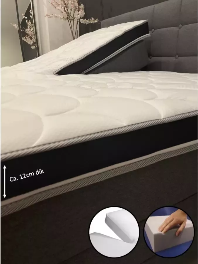 Dreambedden Hilton Hotel Splittopper 200x210 HARD Hybride schuim ca. 12 cm dik Cool & Fresh SPLIT