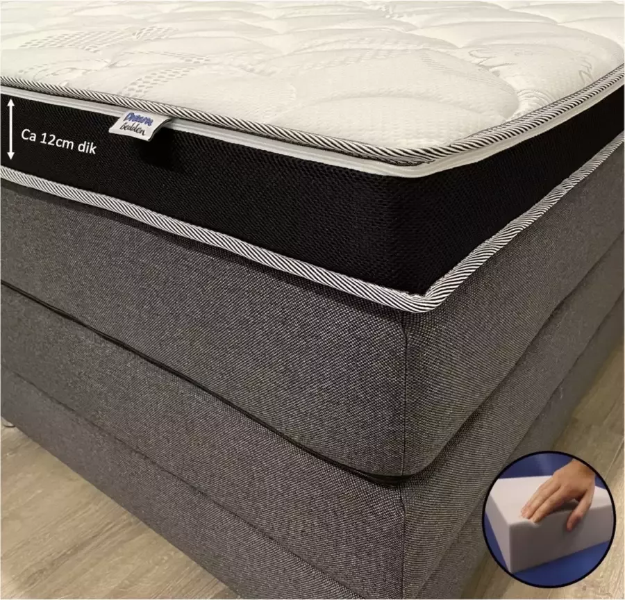 Dreambedden Hilton Hotel Topper 100x190 HARD Hybride schuim ca. 12 cm dik Cool & Fresh