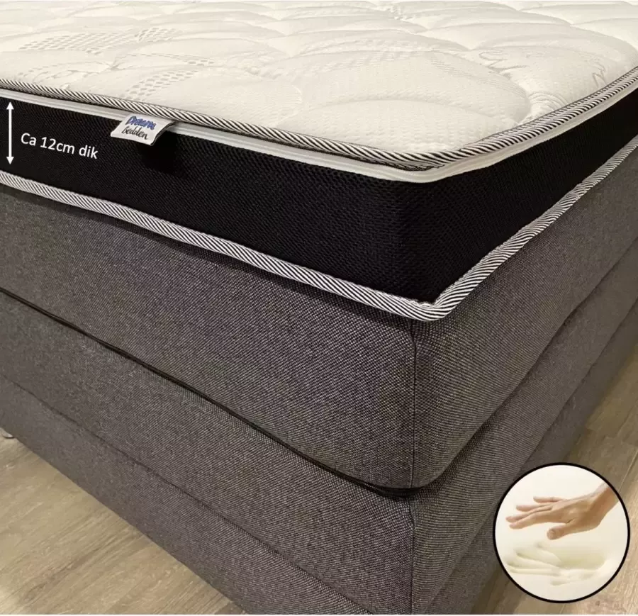 Dreambedden Hilton Hotel Topper 120x190 ZACHT Nasa Traagschuim ca. 12 cm dik Cool & Fresh