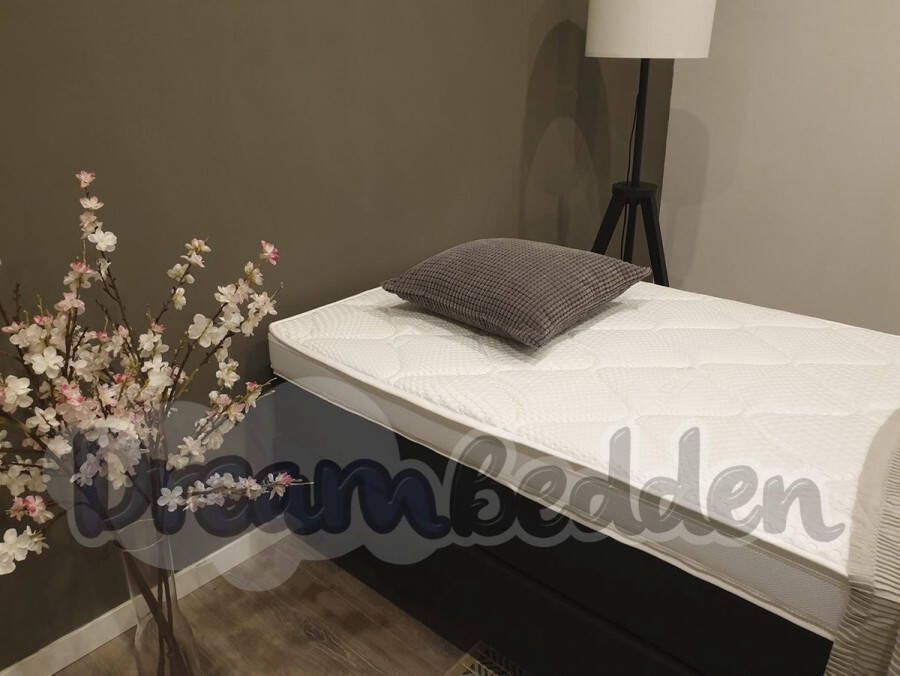 dreambedden Hotel boxspring 100x210 Carlton ( Zonder Hoofdbord ) 1 pers. incl. Tencel HR55 koudschuim topper