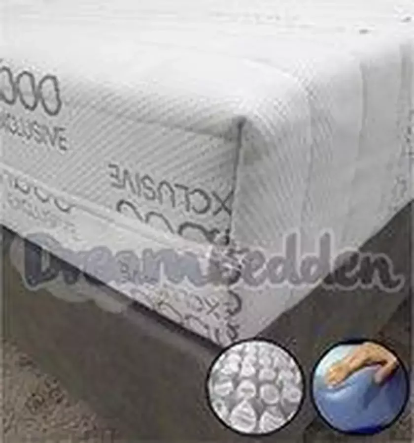 Dreambedden Matras 120x190 HR55 Koudschuim 9-zones pocketvering Bamboo Exclusive Ca. 21cm Dik