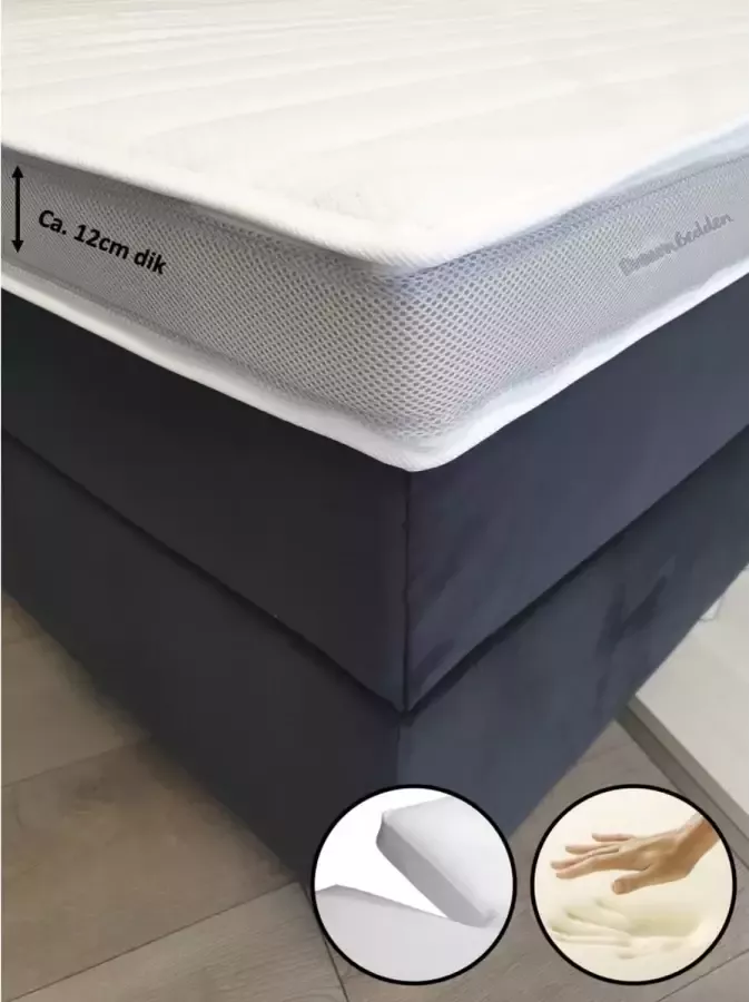Dreambedden Splitopper 200x220 Zacht Medisch Nasa Traagschuim Prestige Aegis Anti Allergie Ca. 12cm dik
