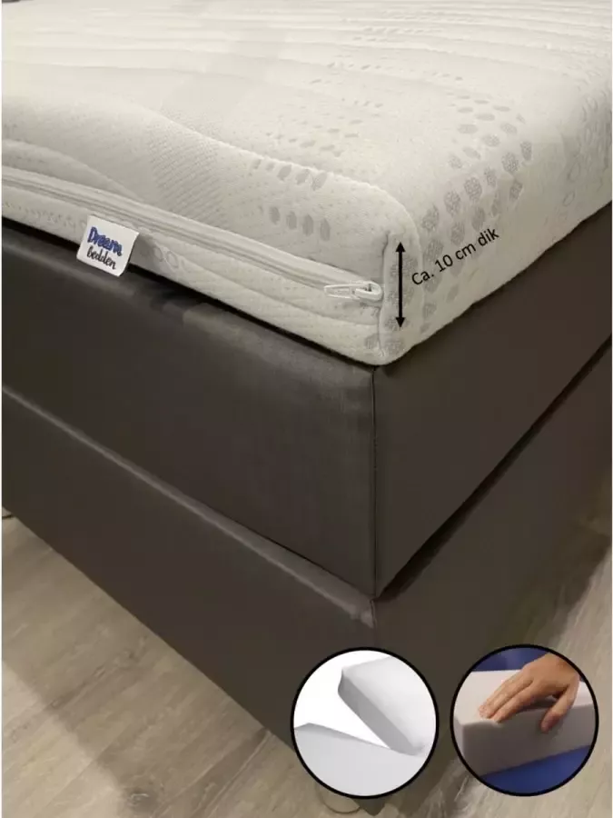 Dreambedden Splittopper Maximus 140x190 Hybride schuim Cooltouch ca. 10cm dik Medium Stevig Topdekmatras split