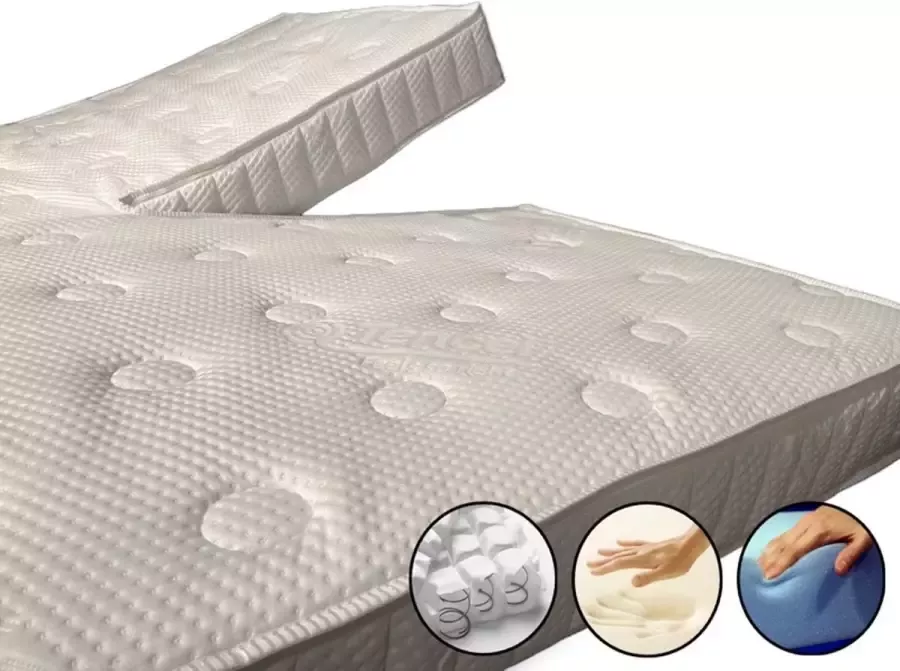 Dreambedden Splittopper Momentum Micropocketvering 200x220 HR55 Koudschuim & Nasa Traagschuim ca. 14cm dik Tencel