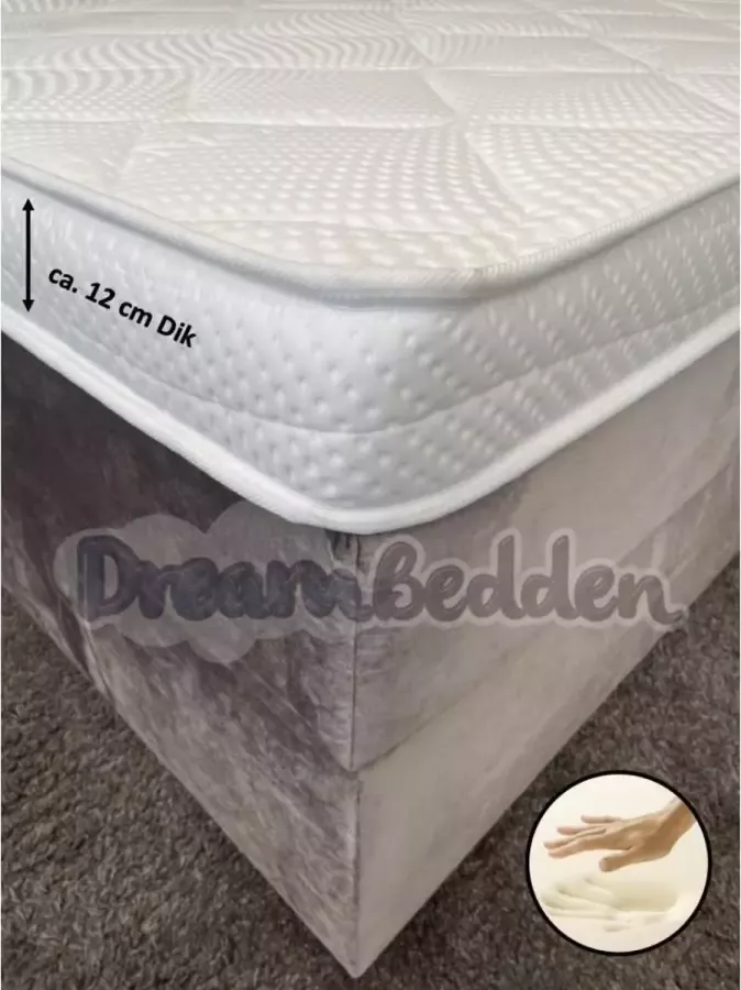 Dreambedden Topper 100x200 Orthopedisch SOFT Nasa Traagschuim 12 cm Dik Tencel XXL