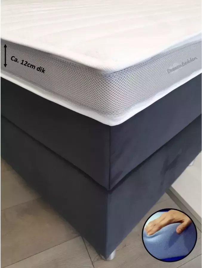 Dreambedden Topper 70x220 HR60 Koudschuim Prestige Aegis Anti Allergie Flexibel & Ondersteunend Ca. 12cm dik