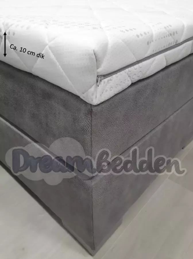 Dreambedden Topper 70x220 Hybride Schuim ca. 10cm dik met Cooltouch hoes. Medium