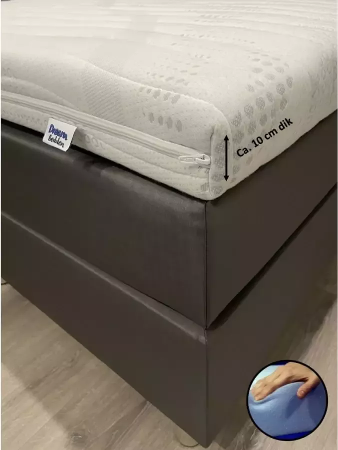 Dreambedden Topper Maximus 200x210 HR60 koudschuim Cooltouch 10 cm dik Medium stevig Topdekmatras