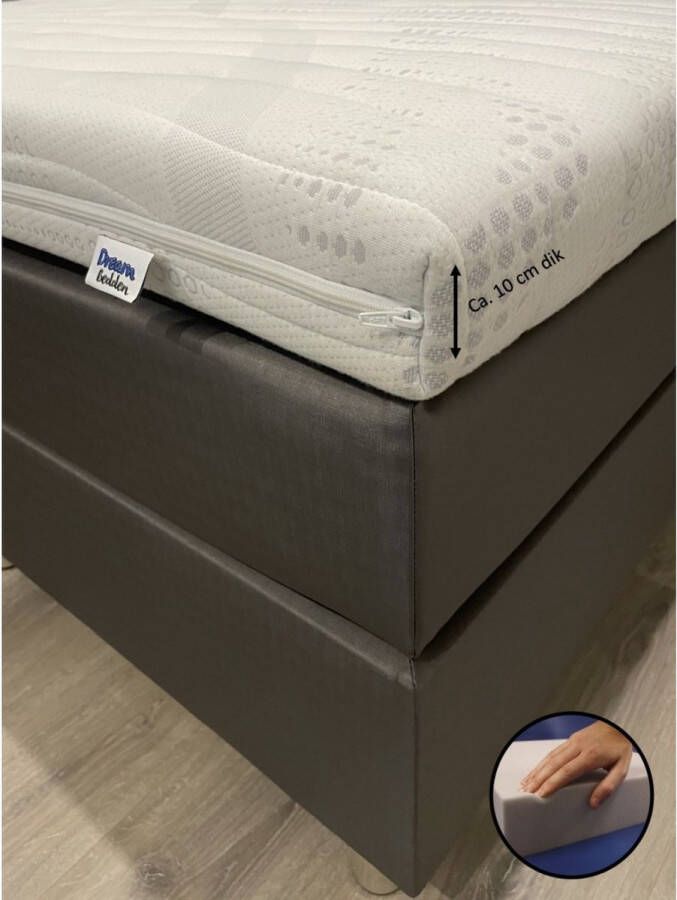 dreambedden Topper Maximus 70x200 Hybride schuim Cooltouch 10 cm dik Medium stevig Topdekmatras