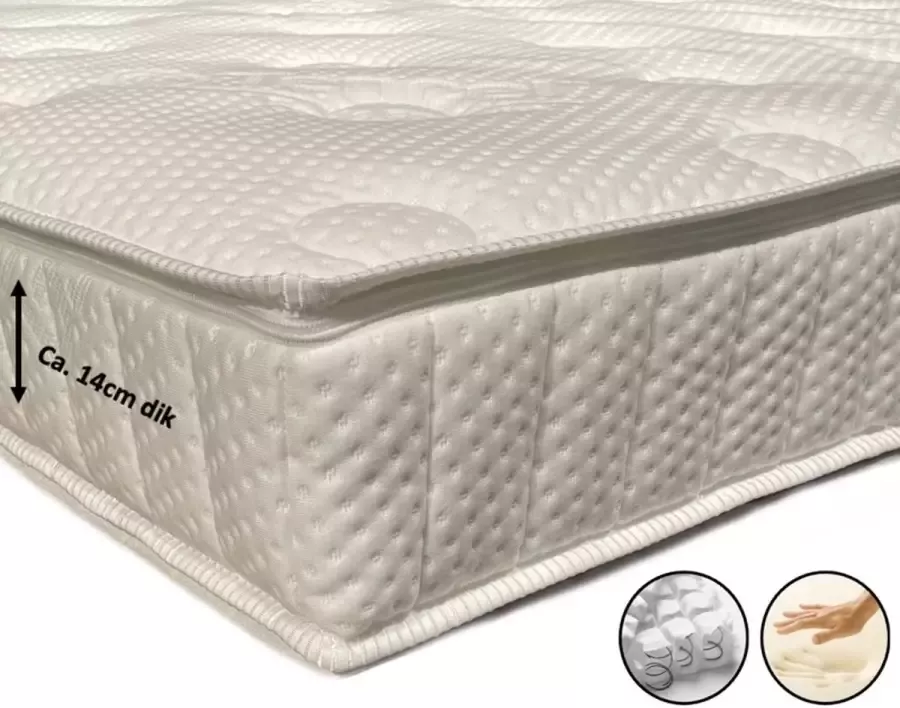 Dreambedden Topper Momentum Micropocketvering 100x200 Nasa Traagschuim ca. 14cm dik Tencel