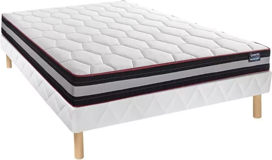 Dreame A Set bedbodem + 5-zone pocketveringmatras met traagschuim dikte 27 cm 160 x 200 cm ALCMENE van A L 198 cm x H 27 cm x D 200 cm