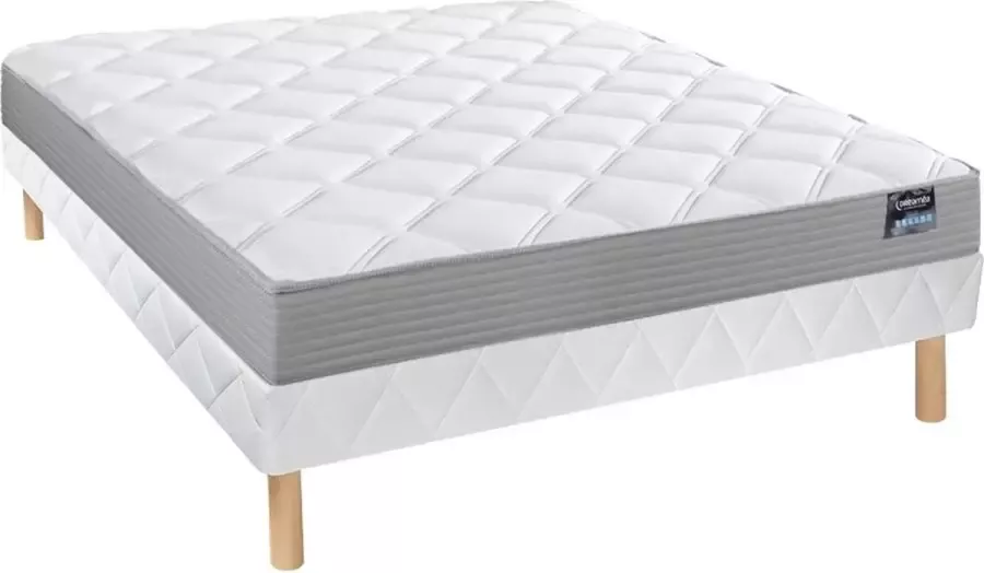 Dreame A Set bedbodem + matras 140 x 190 cm met pocketveren met 5 zones met vormgeheugen dikte 22 cm CEOS van A L 190 cm x H 22 cm x D 140 cm