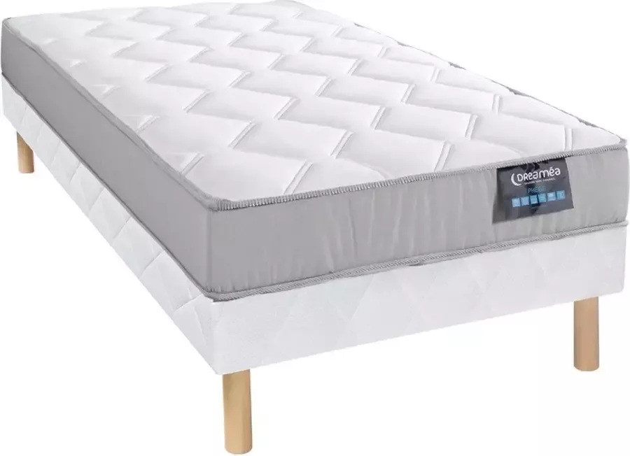 Dreame A Set bedbodem + matras 90 x 190 cm met pocketveren met 5 zones dikte 19 cm PHEBE van A L 190 cm x H 30 cm x D 90 cm