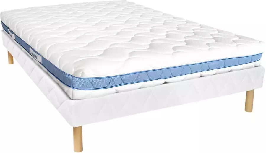Vente-unique Set bedbodem + matras met vormgeheugen AIRMEMORY van DREAMEA 20 cm dik 160 x 200 cm L 200 cm x H 30 cm x D 160 cm