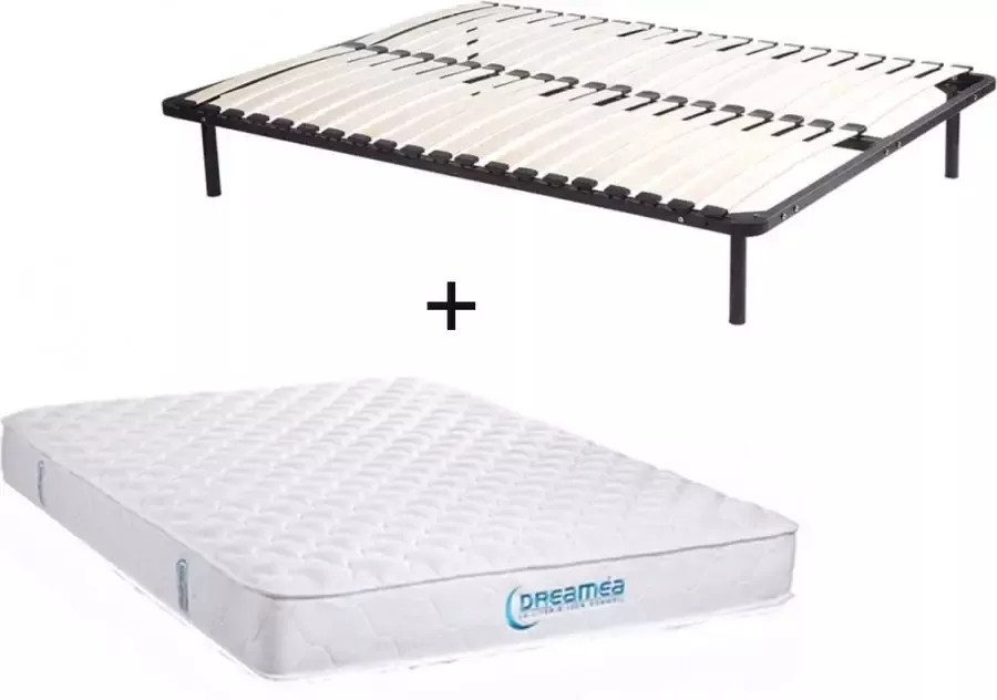 Vente-unique Set lattenbodem en matras met pocketveren dikte 22cm PRESTIGE van YSMÉE 160x200 L 200 cm x H 25 cm x D 160 cm - Foto 3