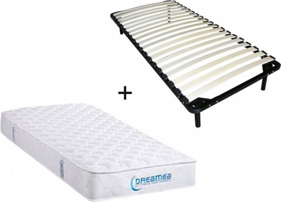 Dreame A Set lattenbodem en matras met pocketveren dikte 22cm PRESTIGE van A 90 x 190 cm L 190 cm x H 22 cm x D 90 cm