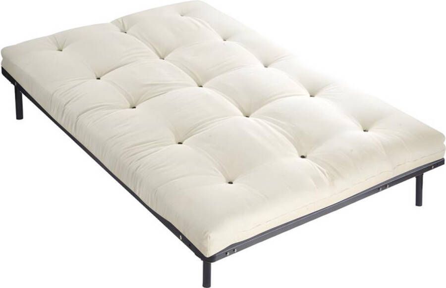 Dreame A Set lattenbodem + futon 140 x 190 cm 100% katoen SHIVA van A Beige L 190 cm x H 15 cm x D 140 cm