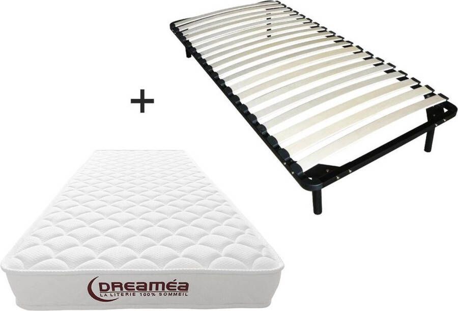 Dreame A Set lattenbodem + schuimmatras met vormgeheugen PELOPS van A dikte 15 cm 90 x 190 cm L 190 cm x H 25 cm x D 90 cm