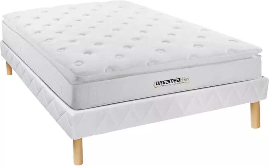 Vente-unique Set bedbodem en brandwerend matras met geïntegreerd dekmatras DELICE van YSMÉE HOTEL 160 x 200 cm L 200 cm x H 31 cm x D 160 cm - Foto 2