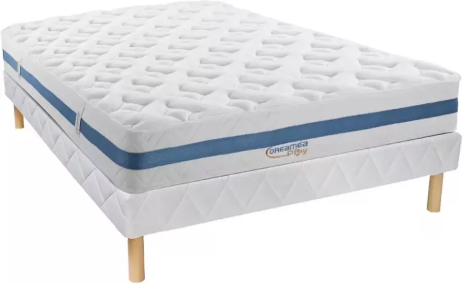 Ysmée Set bedbodem + matras met pocketveren AIRPLAY van DREAMEA PLAY 160 x 200 cm L 200 cm x H 30 cm x D 160 cm