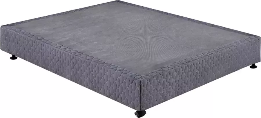 DREAMEA PLAY Vente-unique Bedbodem UNIVERSEL van 140x190cm antraciet grijs L 190 cm x H 34 cm x D 140 cm