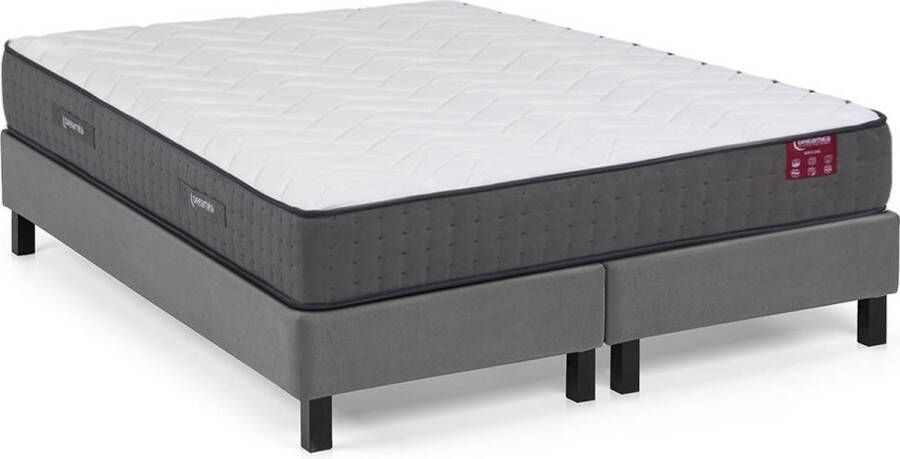 DREAMEA Set bedbodem + matras met pocketveren 5 zones en vormgeheugen BABYLONE van 23 cm dik 180 x 200 cm L 200 cm x H 35 cm x D 180 cm