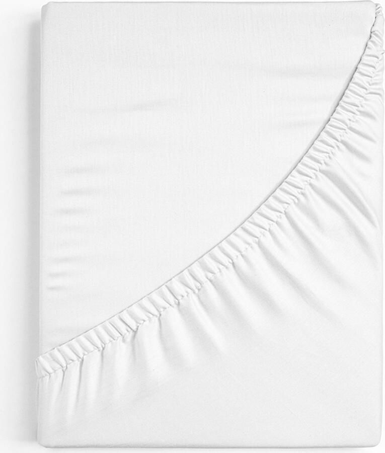 Dreamers Den Premium Jersey Elestaan Biologisch Katoen Hoeslaken Voor Matras of Topmatras Wit 80x220 cm 35 cm hoekhoogte - Foto 2