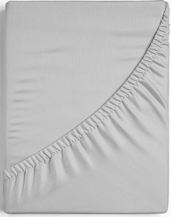 Dreamers Den Premium Jersey Elestaan Biologisch Katoen Hoeslaken Voor Matras of Topmatras Grijs 140x200 210 cm 35 cm hoekhoogte