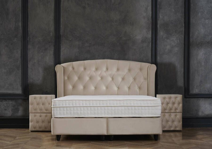 Dreamhouse Aurora Boxspring met Opbergruimte Tweepersoons Beige 140x200 - Foto 4