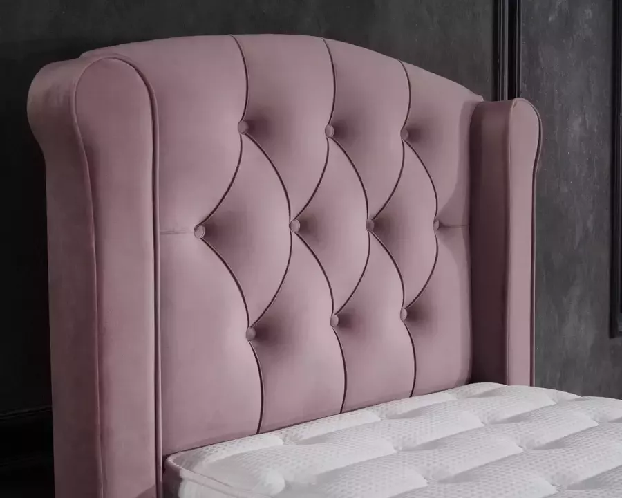 Dreamhouse Aurora Boxspring met Opbergruimte Tweepersoons Roze 140x200