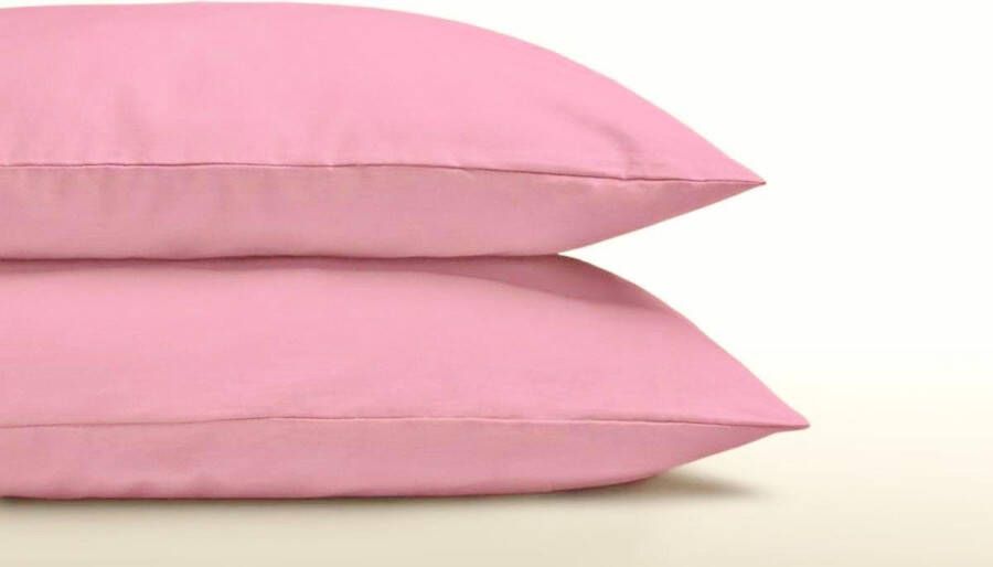 Dreamhouse Bedding Set van 2 roze (zachtroze) kussenslopen (kussensloop) KATOEN voor hoofdkussen van 60 x 70 cm (op het bed cadeau idee!)