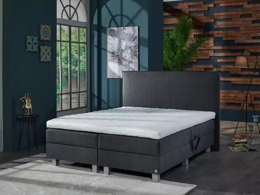 Dreamhouse Boston Elektrische Boxspring Comfortabel Bed met Elektrische Verstelling 140 x 200 cm Antraciet