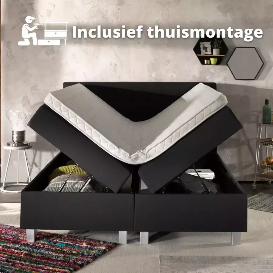 Dreamhouse Shurgard Boxspring met Opbergruimte – Bed 160 x 200 cm Inclusief montage