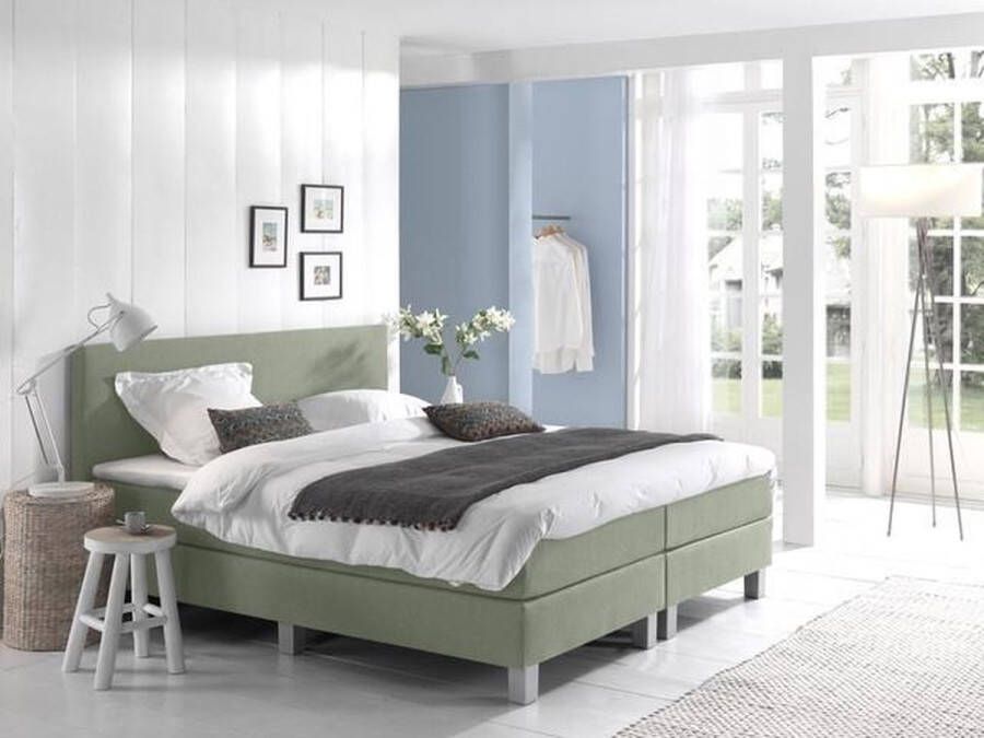 Dreamhouse Complete Boxspring 180x210 cm bed Groen Pocketvering matrassen Louis Twee persoons
