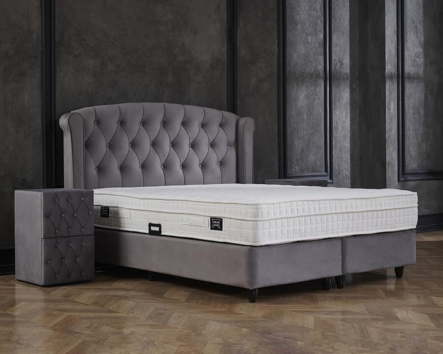 Dreamhouse Aurora Boxspring met Opbergruimte Tweepersoons Antraciet 160x200 - Foto 3