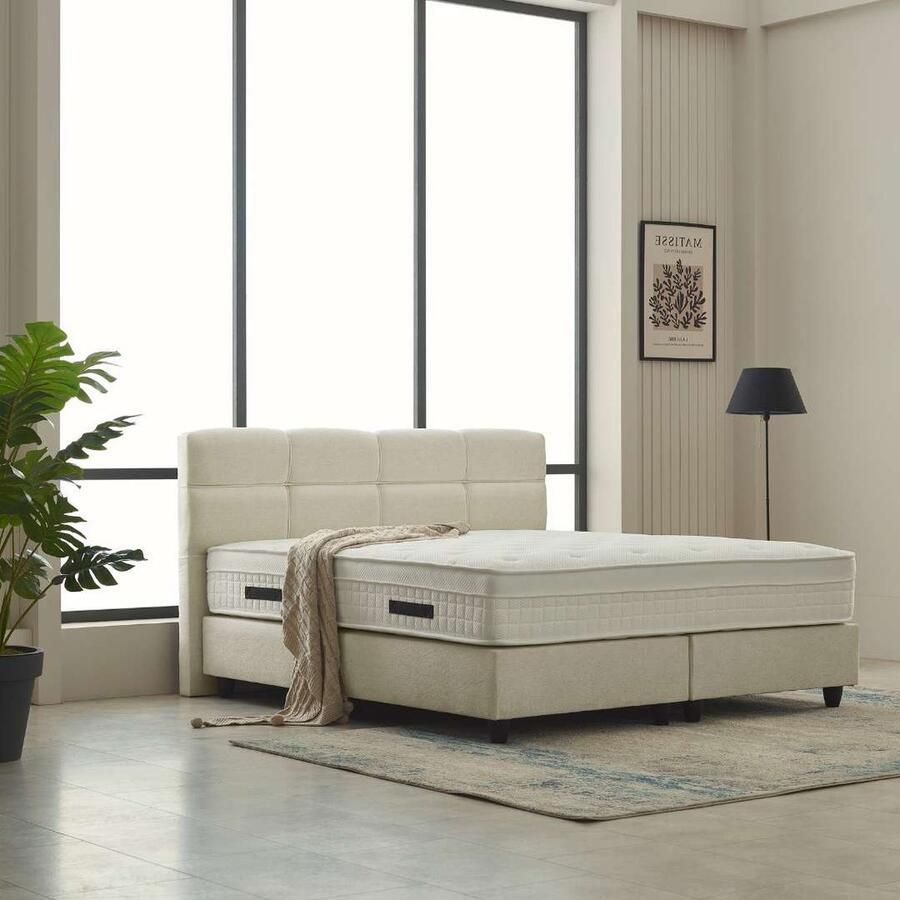 Dreamhouse Boxspring Teddy Bouclé 140 x 200 cm Beige