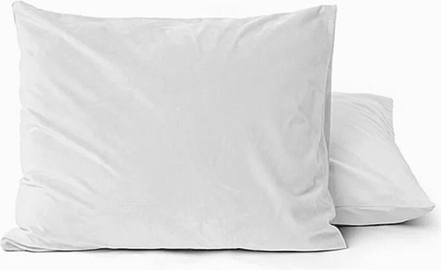 Dreamhouse Set van 2 warme en zachte flanellen kussenslopen (kussensloop) WIT FLANEL voor standaard hoofdkussen (op bed) 60 x 70 cm (beddengoed slaapkamer cadeau idee Sint & Kerst!)