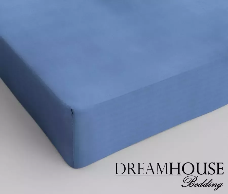 Dreamhouse Katoen Hoeslaken 120x200 cm Blauw Twijfelaar