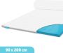 Dreamlab Topper matras 90x 200 – 1-Pers Topdekmatras Naturalis HR Koudschuim – 6 CM Dik Antibacterieel Orthopedisch Verantwoord 4 Seizoenen Incl Wasbare Hoes - Thumbnail 2